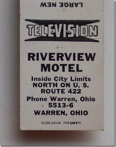 Riverview Motel matchbook2